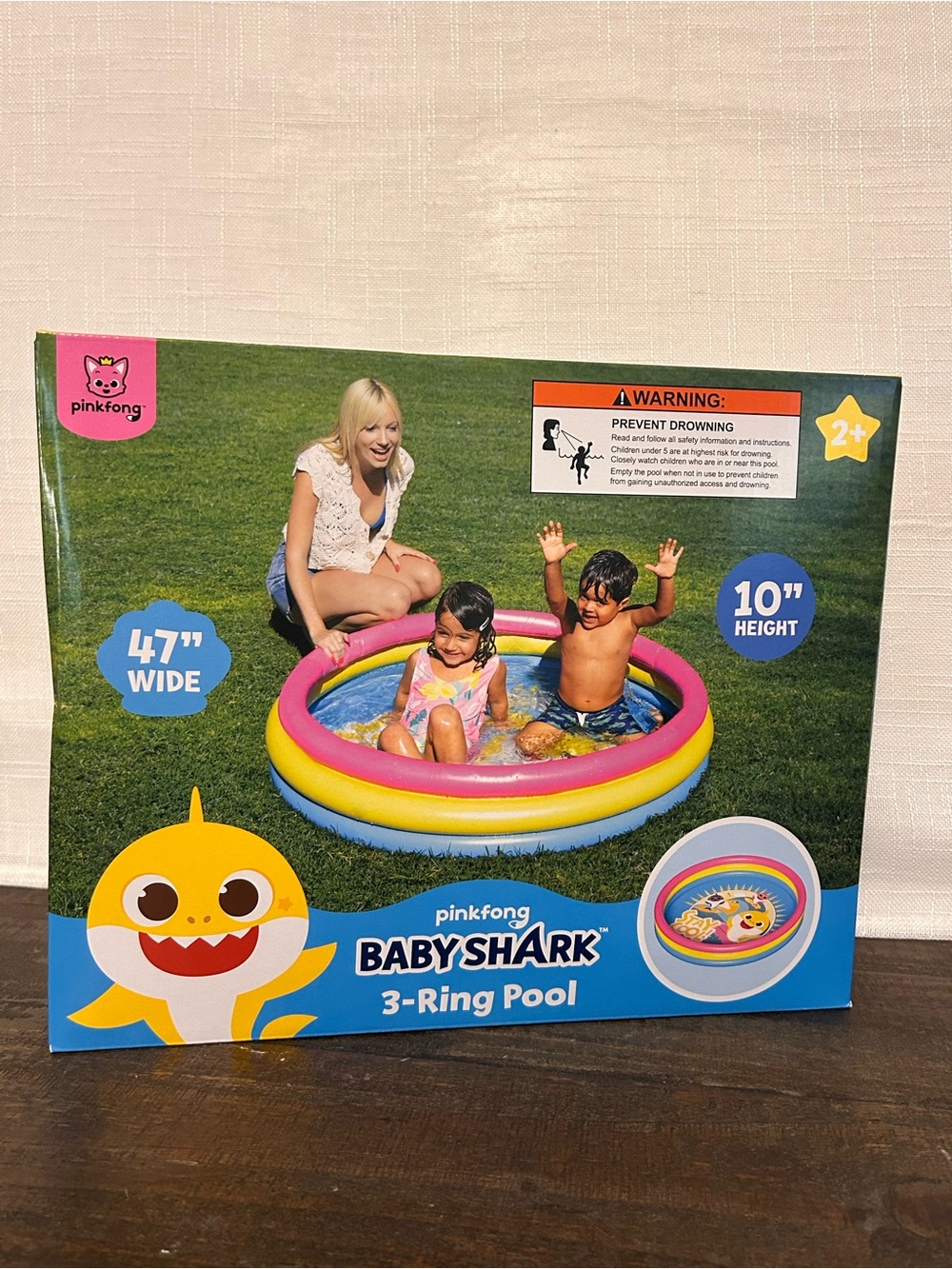 47" Baby Shark Blow Up Pool